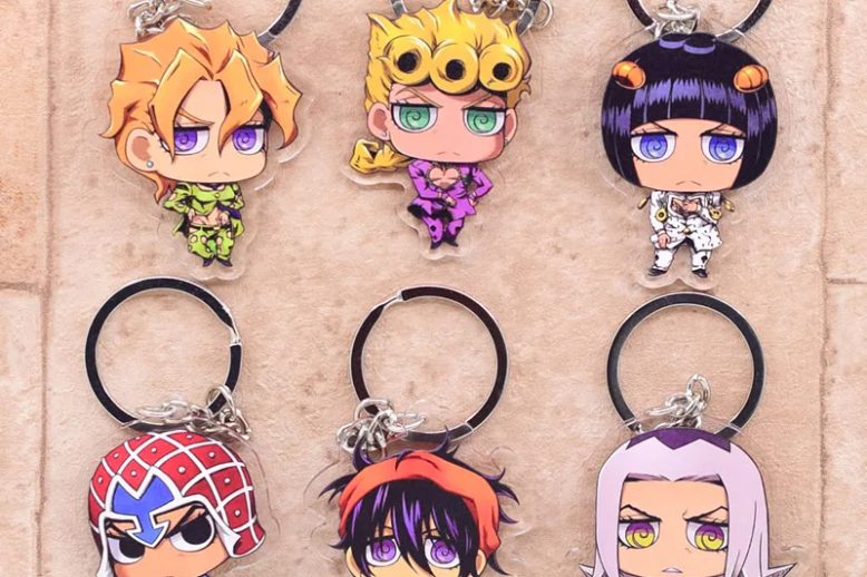 Anime keychain arcylic cartoon figures keyrings (1)