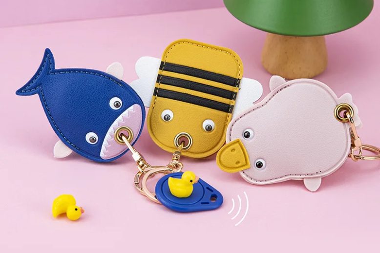 Fruits badge card holders kawaii leather keychain (3)